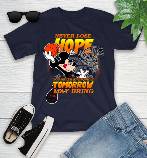 Toronto Raptors NBA Basketball Mickey Disney Never Lose Hope Youth T-Shirt 2