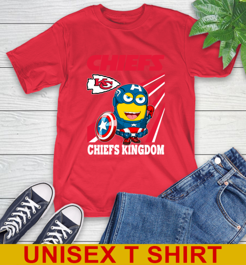NFL Football Kansas City Chiefs Captain America Marvel Avengers Minion Shirt T-Shirt 12