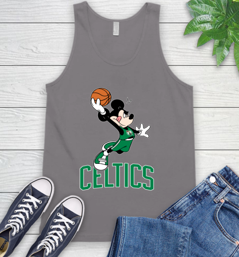 NBA Basketball Boston Celtics Cheerful Mickey Mouse Shirt Tank Top 7