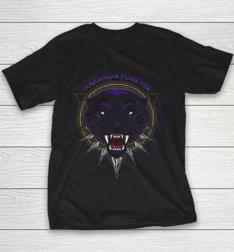 Marvel Black Panther Wakanda Forever Circle Graphic Youth T-Shirt