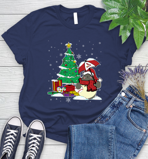 St.Louis Cardinals MLB Baseball Cute Tonari No Totoro Christmas Sports (1) Women's T-Shirt 14