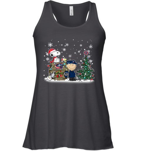 NHL Columbus Blue Jackets Snoopy Charlie Brown Woodstock Christmas Stanley Cup Hockey T Shirt SpM8JjOJINz flowy tank 32 95 151514 front black