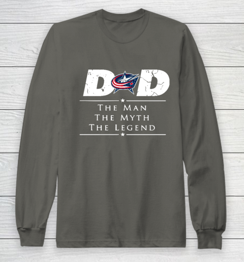 Columbus Blue Jackets NHL Ice Hockey Dad The Man The Myth The Legend Long Sleeve T-Shirt 5
