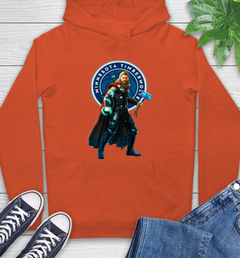 NBA Thor Avengers Endgame Basketball Minnesota Timberwolves Hoodie 5