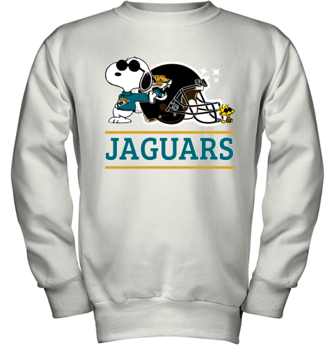 The Jacksonville Jaguars Joe Cool And Woodstock Snoopy Mashup Youth Sweatshirt