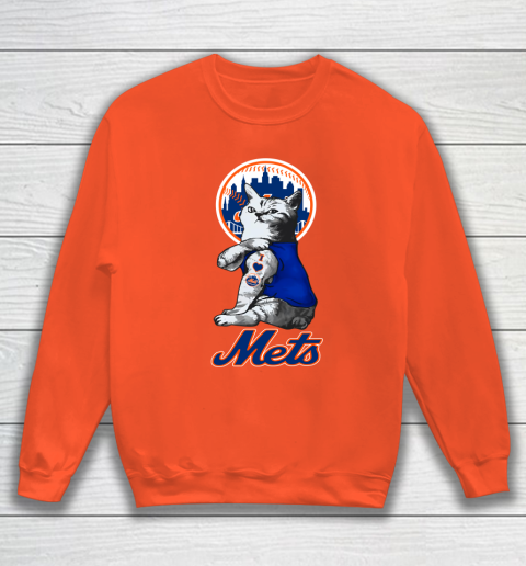 MLB Baseball My Cat Loves New York Mets Sweatshirt 3