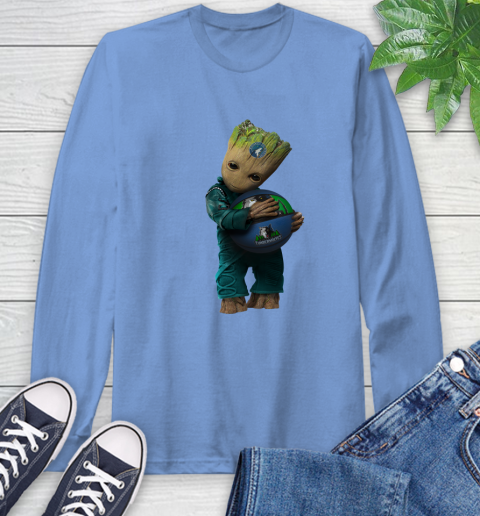 NBA Groot Guardians Of The Galaxy Basketball Sports Minnesota Timberwolves Long Sleeve T-Shirt 11
