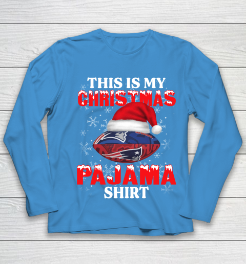 New England Patriots This Is My Christmas Pajama Shirt NFL Youth Long Sleeve 5