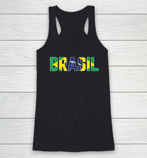 Brasil Flag Brazilian Soccer Fan Racerback Tank