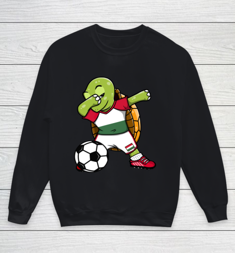 Dabbing Turtle Hungary Soccer Fans Jersey Hungarian Football Youth Sweatshirt