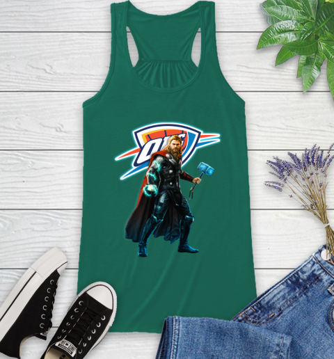 NBA Thor Avengers Endgame Basketball Oklahoma City Thunder Racerback Tank 7