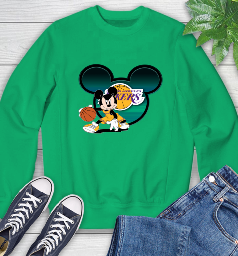 NBA Los Angeles Lakers The Heart Mickey Mouse Disney Basketball Sweatshirt