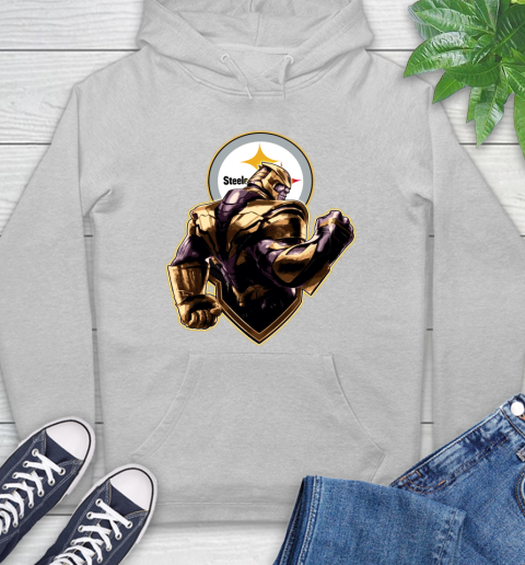 NFL Thanos Avengers Endgame Football Sports Pittsburgh Steelers Hoodie 6