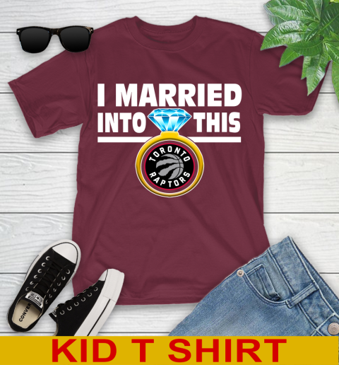 Toronto Raptors NBA Basketball I Married Into This My Team Sports Youth T-Shirt - Image 6