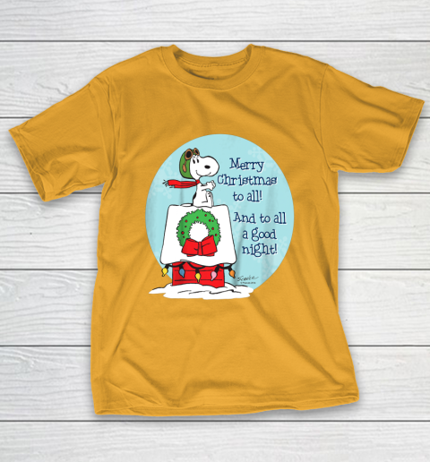 Peanuts Snoopy Merry Christmas and to all Good Night T-Shirt 12