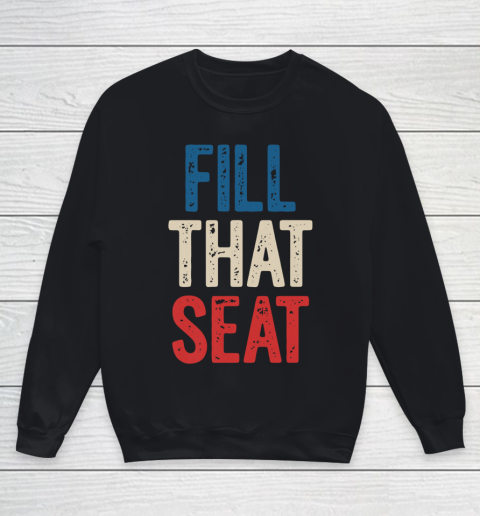 Fill That Seat Vintage North Carolina NC Fill The Seat Retro Youth Sweatshirt