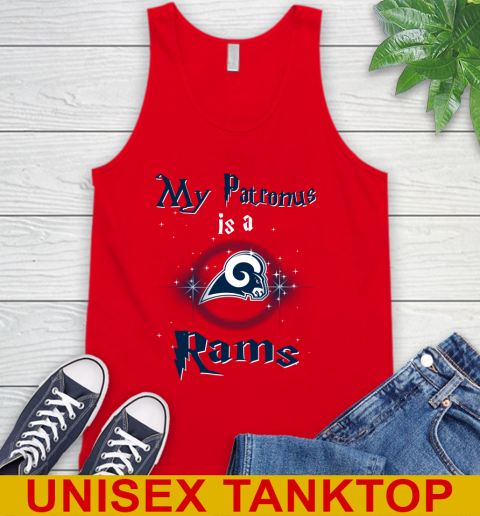 NFL Football Harry Potter My Patronus Is A Los Angeles Rams Tank Top - Image 6