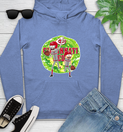 MLB Cincinnati Reds Rick And Morty Baseball Sports Youth Hoodie 12