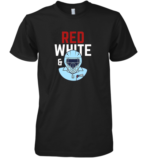 Baseball Umpire Red White Blue USA America Premium Men's T-Shirt