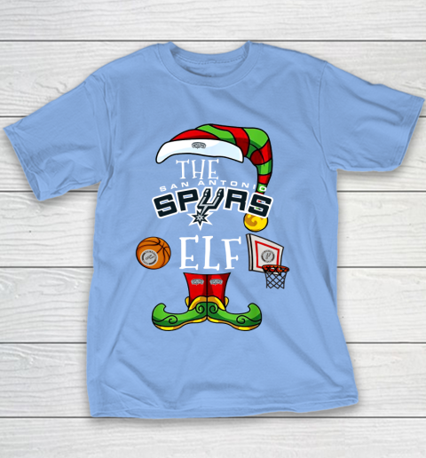 San Antonio Spurs Christmas ELF Funny NBA Youth T-Shirt 8