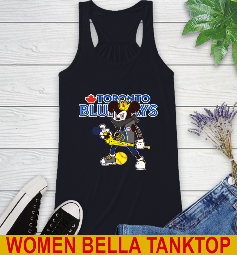 Toronto Blue Jays MLB Baseball Mickey Peace Sign Sports Racerback Tank 10