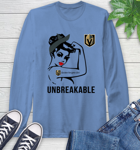 NHL Vegas Golden Knights Girl Unbreakable Hockey Sports Long Sleeve T-Shirt 10