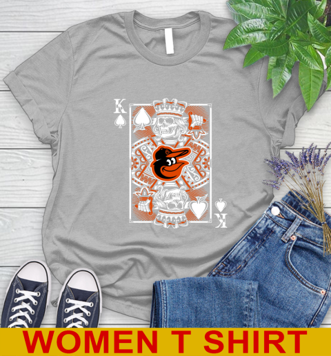 Baltimore Orioles MLB Baseball The King Of Spades Death Cards Shirt Women's T-Shirt 5
