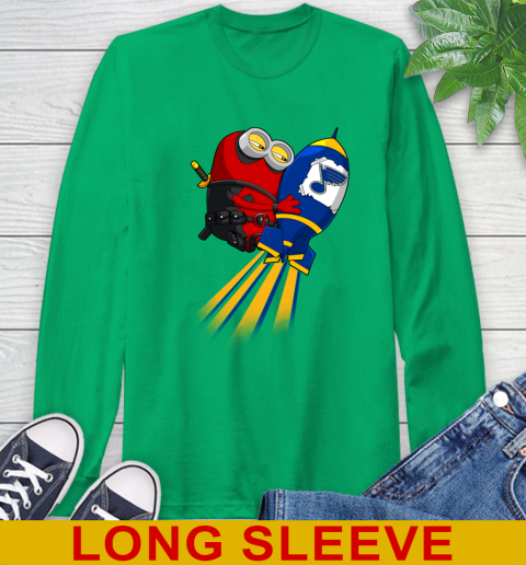 NHL Hockey St.Louis Blues Deadpool Minion Marvel Shirt Long Sleeve T-Shirt 8