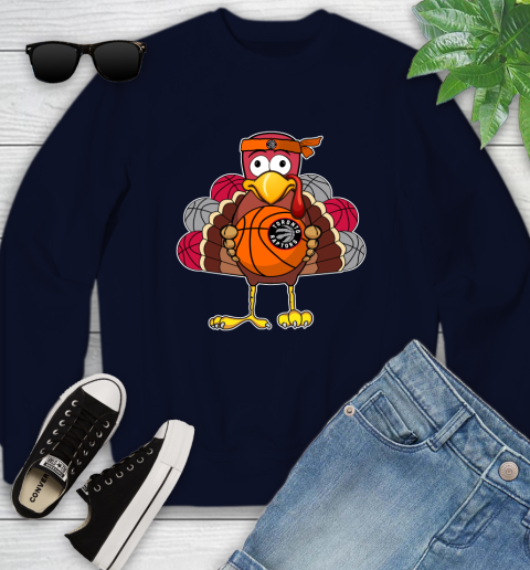 Toronto Raptors Turkey thanksgiving day Youth Sweatshirt 3