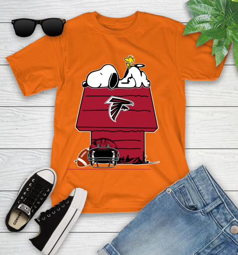 Atlanta Falcons NFL Football Snoopy Woodstock The Peanuts Movie Youth T-Shirt 7
