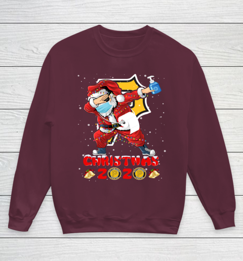 Pittsburgh Pirates Funny Santa Claus Dabbing Christmas 2020 MLB Youth Sweatshirt 4