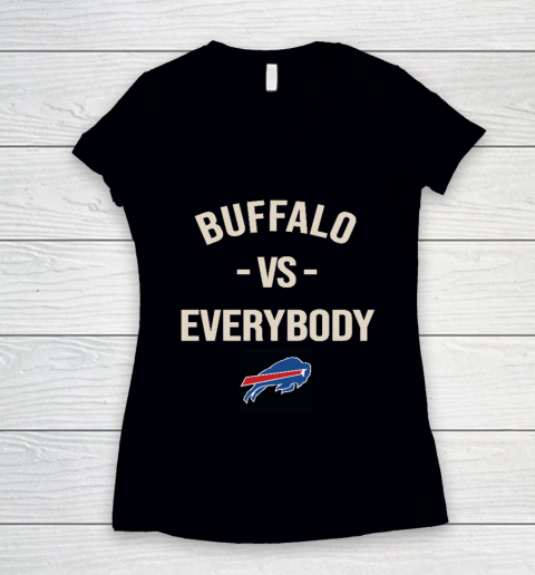 Buffalo Bills Vs Everybody Women's V-Neck T-Shirt
