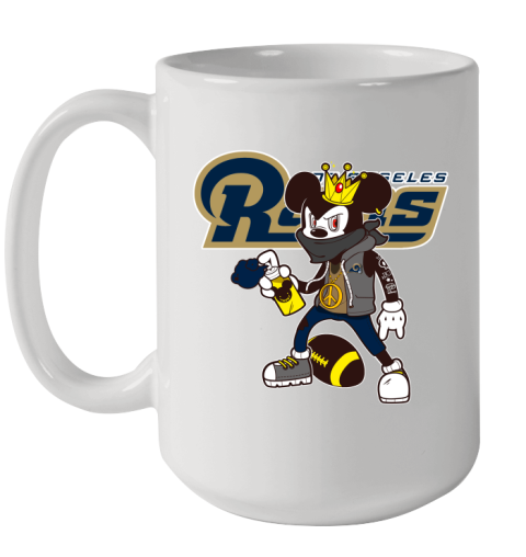 Los Angeles Rams NFL Football Mickey Peace Sign Sports Ceramic Mug 15oz