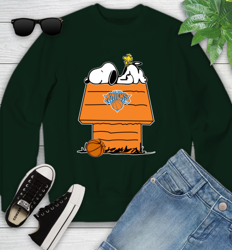 New York Knicks NBA Basketball Snoopy Woodstock The Peanuts Movie Youth Sweatshirt 10