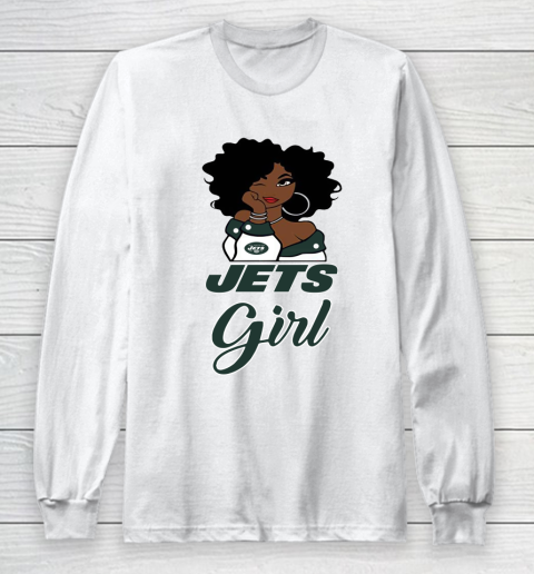 New York Jets Girl NFL Long Sleeve T-Shirt 2