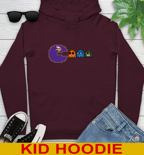 Minnesota Vikings NFL Football Pac Man Champion Youth Hoodie 7
