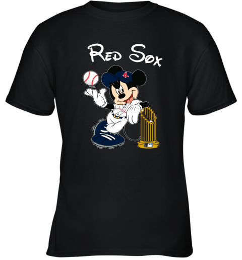 Boston Red Sox Mickey Taking The Trophy MLB 2018 Youth T-Shirt