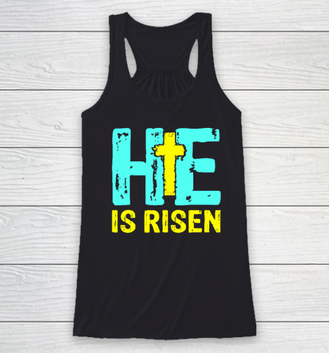 Happy Easter Day He is Risen Christian Easter Racerback Tank