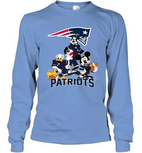 New England Patriots T-Shirt Men's 2XLT Gray Blue Long Sleeve