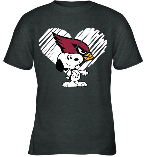 dx7s happy christmas with arizona cardinals snoopy youth t shirt 26 front dark heather