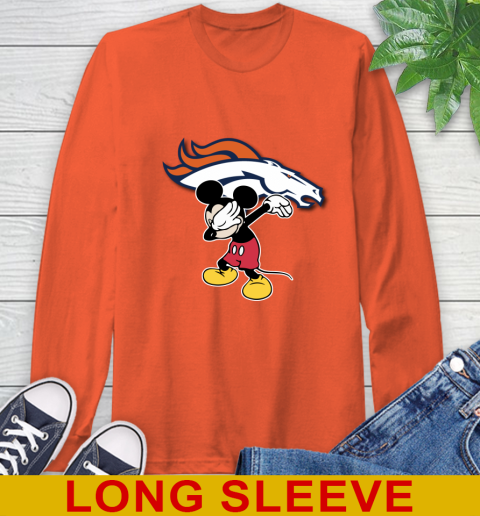Denver Broncos NFL Football Dabbing Mickey Disney Sports Long Sleeve T-Shirt 5