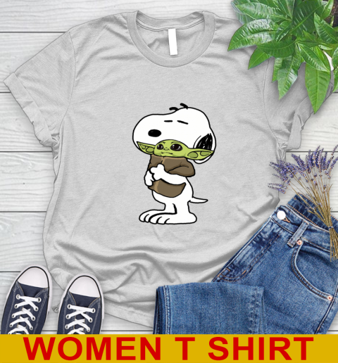 Snoopy Hugging Baby Yoda Shirt 89