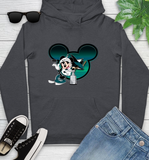 NHL San Jose Sharks Stanley Cup Mickey Mouse Disney Hockey T Shirt Youth Hoodie 8