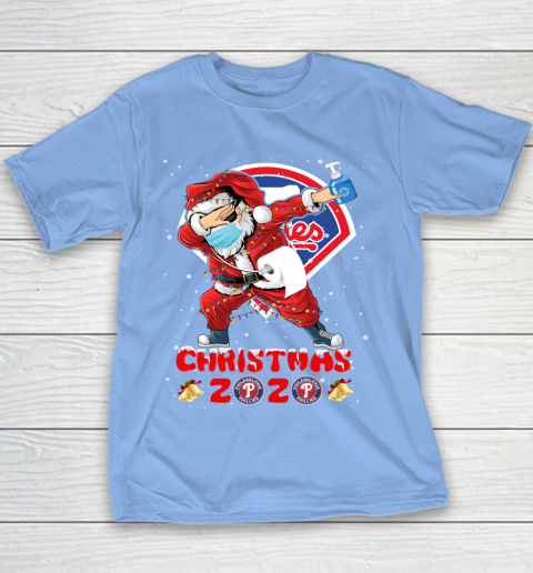 Philadelphia Phillies Funny Santa Claus Dabbing Christmas 2020 MLB Youth T-Shirt 8