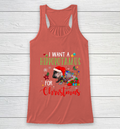 I Want A Hippopotamus For Christmas Hippo Fiona Racerback Tank 3