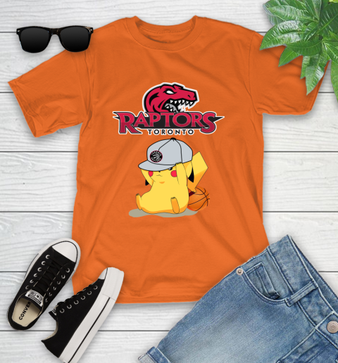 NBA Pikachu Basketball Sports Toronto Raptors Youth T-Shirt 7