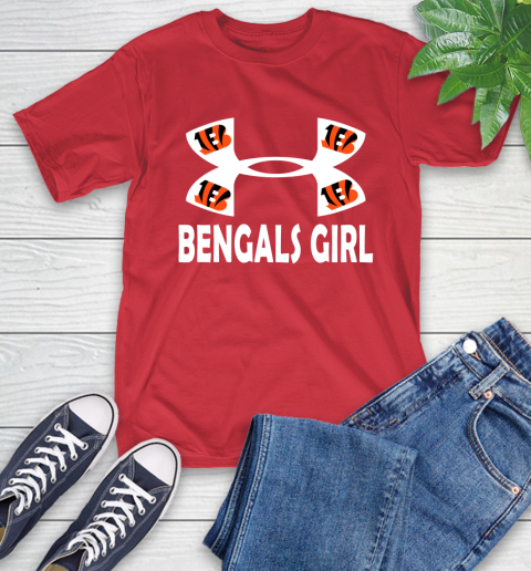 NFL Cincinnati Bengals Girl Under Armour Football Sports T-Shirt 11
