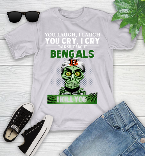NFL Talk Shit About Cincinnati Bengals I Kill You Achmed The Dead Terrorist Jeffrey Dunham Football Youth T-Shirt 4