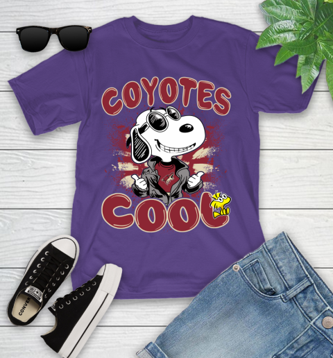NHL Hockey Arizona Coyotes Cool Snoopy Shirt Youth T-Shirt 3