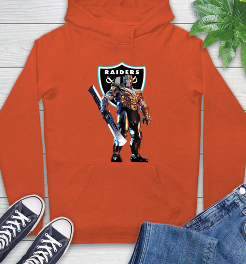 NFL Thanos Gauntlet Avengers Endgame Football Oakland Raiders Hoodie 5